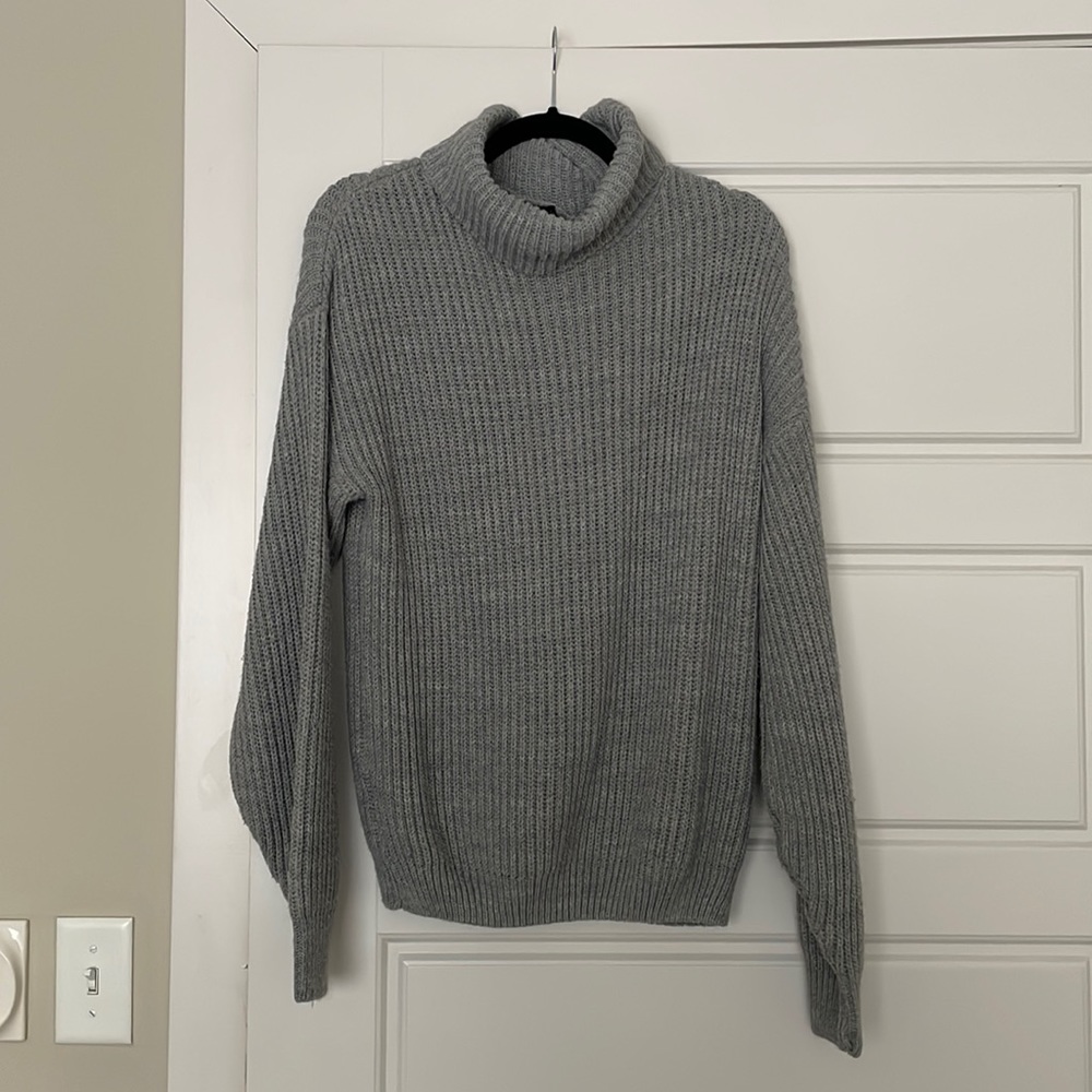 Pretty Little Thing Gray Chunky Turtleneck Sweater